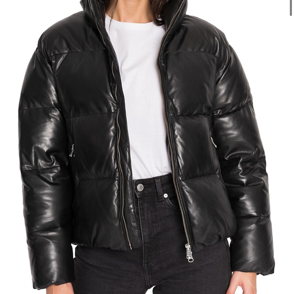 LAMARQUE Iris Leather Puffer Jacket